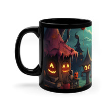 DistinctInk Black Coffee Mug - Trick or Treat Fun for Halloween