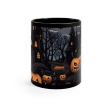 DistinctInk Black Coffee Mug - Spooky All Hallows' Eve for Halloween