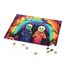 DistinctInk Jigsaw Puzzle with Living Life to the Fullest Design for Halloween  LGBTQ+ Pride
