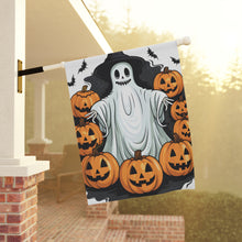 DistinctInk Garden & House Banner / Flag with Ghost Skeleton Pumpkins Pattern Design for Halloween