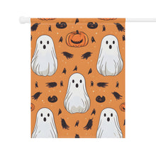 DistinctInk Garden & House Banner / Flag with Ghost Skeleton Cartoon Pumpkin Design for Halloween
