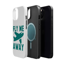 DistinctInk ToughCase for Apple iPhone, Compatible with MagSafe Charging - Fly Me Away - Travel