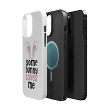 DistinctInk ToughCase for Apple iPhone, Compatible with MagSafe Charging - Some Bunny Loves Me - Rabbit