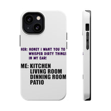DistinctInk ToughCase for Apple iPhone, Compatible with MagSafe Charging - Whisper Dirty Things In My Ear Marriage