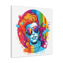DistinctInk Canvas Wall Art with Leading with Courage and Grace for LGBTQ+ Pride