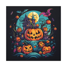 DistinctInk Canvas Wall Art with Trick or Treat Parade for Halloween