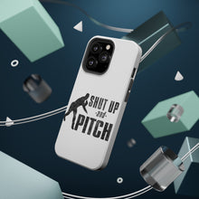 DistinctInk ToughCase for Apple iPhone, Compatible with MagSafe Charging - Shut Up & Pitch Baseball