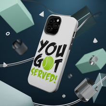DistinctInk ToughCase for Apple iPhone, Compatible with MagSafe Charging - You Got Served Tennis