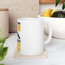 DistinctInk Glossy White Coffee / Tea Mug - I Make Beer What's Your Super Power