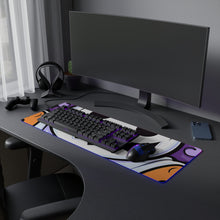 DistinctInk LED Gaming Mouse Pad with Ghost Skeleton Pumpkins Design for Halloween