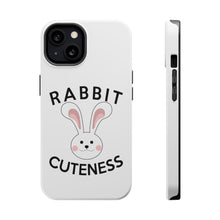 DistinctInk ToughCase for Apple iPhone, Compatible with MagSafe Charging - Rabbit Cuteness - Bunny Ears