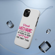 DistinctInk ToughCase for Apple iPhone, Compatible with MagSafe Charging - Female Mechanic Get It Right the First Time