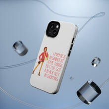 DistinctInk ToughCase for Apple iPhone, Compatible with MagSafe Charging - Beginner at Some Things Black Belt in Shopping