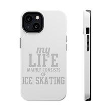 DistinctInk ToughCase for Apple iPhone, Compatible with MagSafe Charging - My Life Mainly Consists of Ice Skating