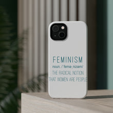 DistinctInk ToughCase for Apple iPhone, Compatible with MagSafe Charging - Feminism Definition Women Are People