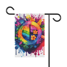 DistinctInk Garden & House Banner Flag with The Road to Fulfillment Design for LGBTQ+ Pride