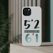 DistinctInk ToughCase for Apple iPhone, Compatible with MagSafe Charging - 5'2 But My Attitude is 6'1