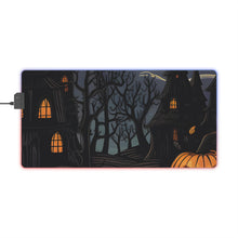 DistinctInk LED Gaming Mouse Pad with Spooky All Hallows' Eve Design for Halloween