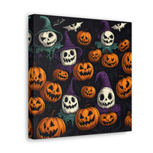 DistinctInk Canvas Wall Art with "Halloween Haunts and Pumpkin Pals" for Halloween
