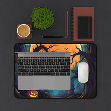 DistinctInk Desk Mat with Haunted Evening Nightmare Design for Halloween