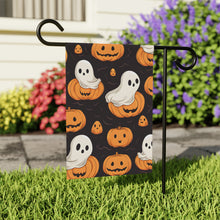 DistinctInk Garden & House Banner / Flag with Haunted Skeleton Pumpkin Patch Design for Halloween