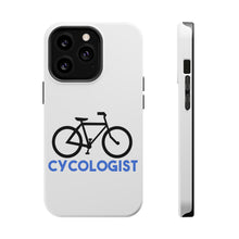 DistinctInk ToughCase for Apple iPhone, Compatible with MagSafe Charging - Cycologist Bicycle Cycling