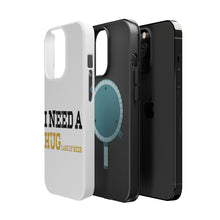 DistinctInk ToughCase for Apple iPhone, Compatible with MagSafe Charging - I Need a HUGlass of Beer