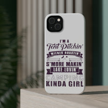 DistinctInk ToughCase for Apple iPhone, Compatible with MagSafe Charging - Tent Pitchin Weiner Roastin S'More Camping Girl