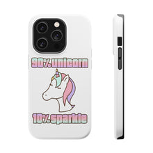 DistinctInk ToughCase for Apple iPhone, Compatible with MagSafe Charging - 90% Unicorn 10% Sparkle