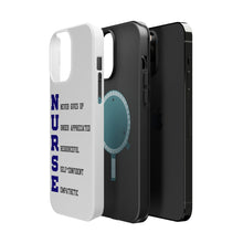 DistinctInk ToughCase for Apple iPhone, Compatible with MagSafe Charging - Nurse Never Gives Up