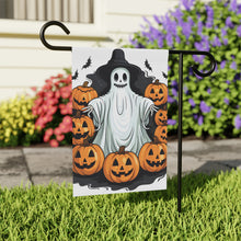 DistinctInk Garden & House Banner / Flag with Ghost Skeleton Pumpkins Pattern Design for Halloween