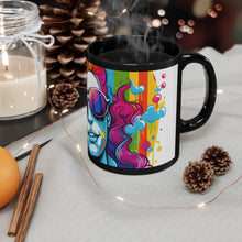 DistinctInk Black Coffee Mug - Leading with Courage and Grace for LGBTQ+ Pride