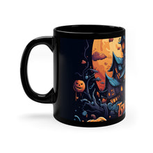 DistinctInk Black Coffee Mug - Spooky Sweet Treats for Halloween