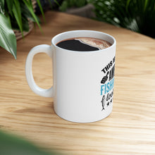 DistinctInk Glossy White Coffee / Tea Mug - This is What Awesome Fishing Dad Looks Like