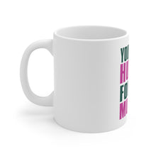 DistinctInk Glossy White Coffee / Tea Mug - You Gotta Hustle for the Muscle