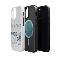 DistinctInk ToughCase for Apple iPhone, Compatible with MagSafe Charging - Why Can't Mosquitos Suck Fat Instead of Blood