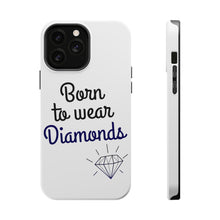 DistinctInk ToughCase for Apple iPhone, Compatible with MagSafe Charging - Born to Wear Diamonds