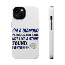 DistinctInk ToughCase for Apple iPhone, Compatible with MagSafe Charging - I'm a Diamond Precious Rare Not Everywhere