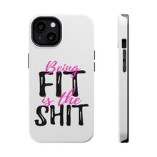 DistinctInk ToughCase for Apple iPhone, Compatible with MagSafe Charging - Being Fit is the $hit