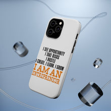 DistinctInk ToughCase for Apple iPhone, Compatible with MagSafe Charging - Entrepreneur Opportunity Risks Hustle