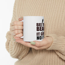DistinctInk Glossy White Coffee / Tea Mug - See This Beard - It Gives No F****