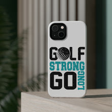 DistinctInk ToughCase for Apple iPhone, Compatible with MagSafe Charging - Golf Strong Go Long