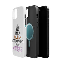 DistinctInk ToughCase for Apple iPhone, Compatible with MagSafe Charging - I'm a Queen Crowned in My Curls