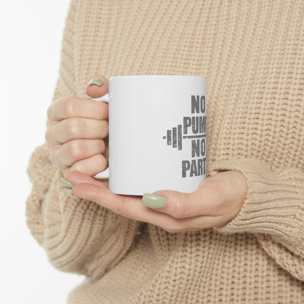 Glossy White Coffee / Tea Mug - No Pump No Party Weights, view 10