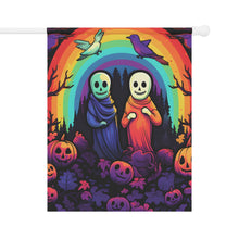 DistinctInk Garden & House Banner Flag with Living Life to the Fullest Design for Halloween  LGBTQ+ Pride