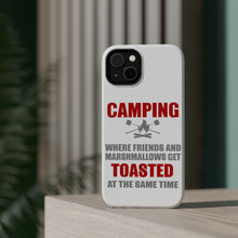 DistinctInk ToughCase for Apple iPhone, Compatible with MagSafe Charging - Camping - Friends & Marshmallows Get Toasted
