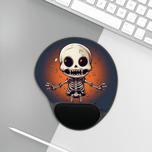 DistinctInk Mouse Pad with Wrist Rest  with Skelly's Halloween Bash Design for Halloween