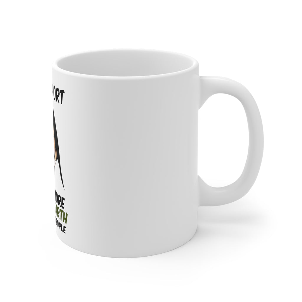 Glossy White Coffee / Tea Mug - I'm Not Short I'm Just More Down to Earth, view 3