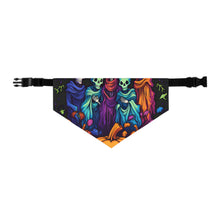 DistinctInk Adjustable Pet Banana Collar with "Mindful Connections" Design for Halloween LGBTQ+ Pride