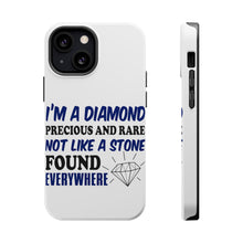 DistinctInk ToughCase for Apple iPhone, Compatible with MagSafe Charging - I'm a Diamond Precious Rare Not Everywhere